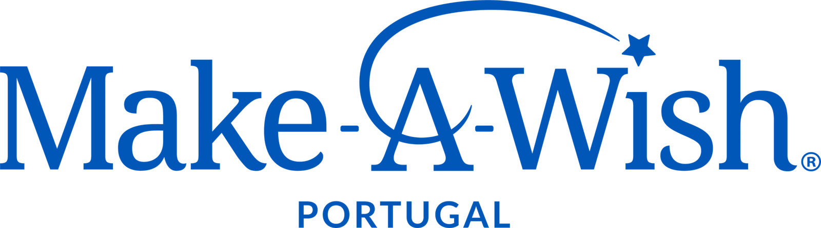Wake-A-Wish” Portugal logo in blue.