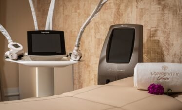 Medical wellness therapy machines at Portugal luxury spa.
